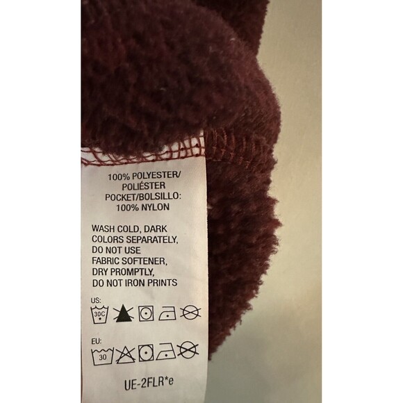 G.H. BASS & CO Explorer 1/4 Zip Up Burgundy Fleece Sweater Men's XL - Picture 4 of 6